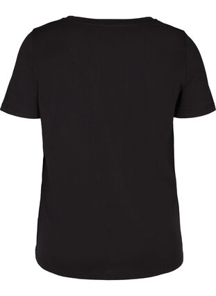 Kortærmet t-shirt med print, Black, Packshot image number 1