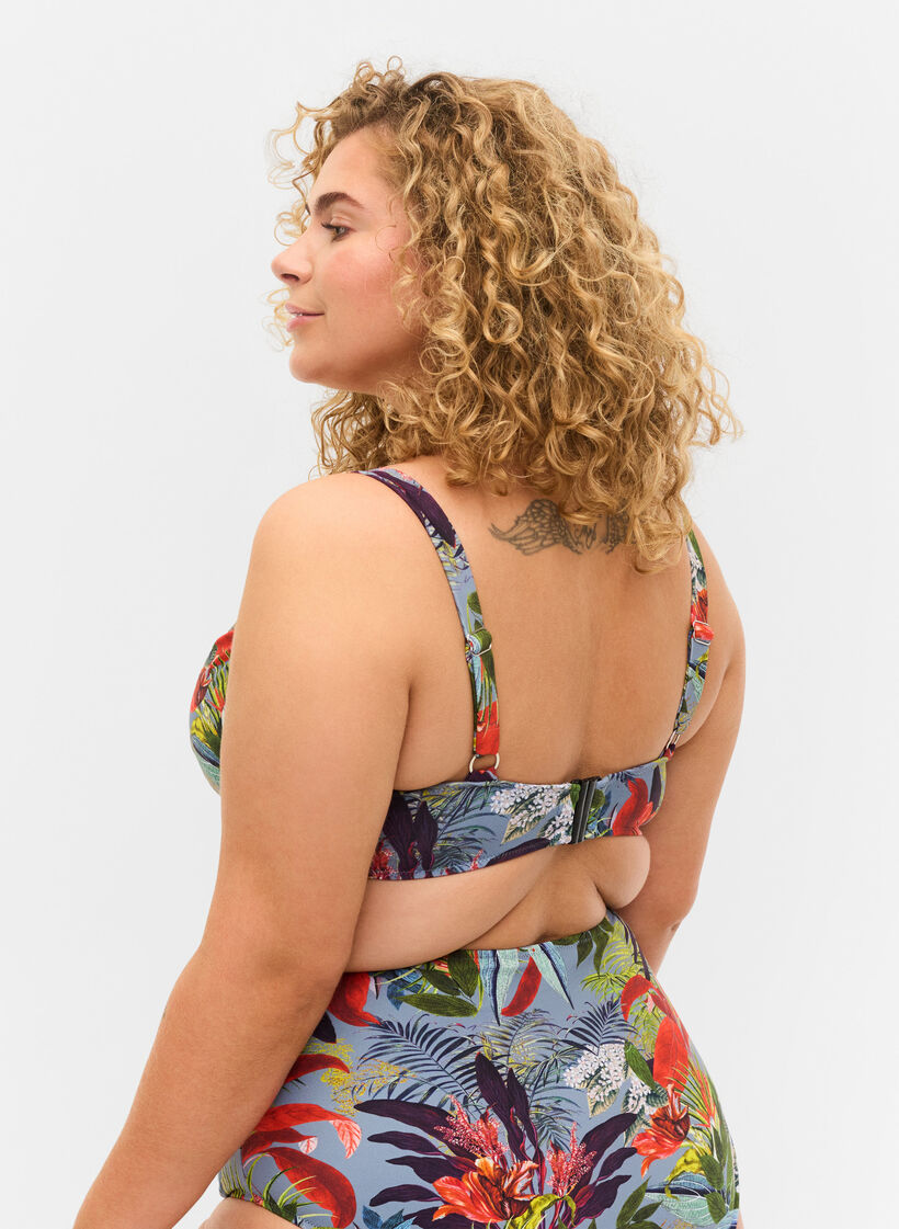 Printet bikini bh med bøjle, Citadel AOP, Model image number 1