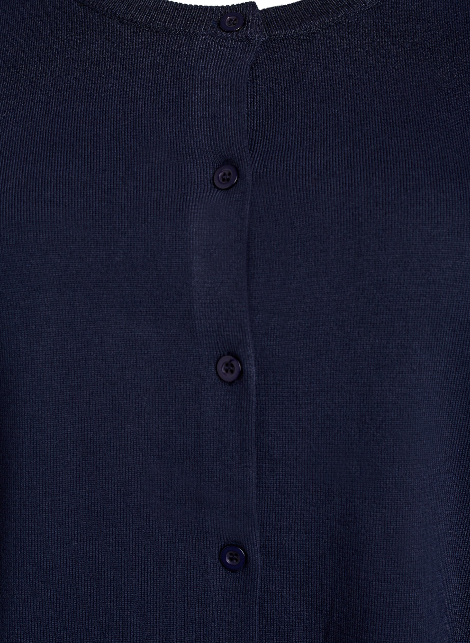 Zizzi FLASH - Finstrikket cardigan med rund hals, Bl&aring;, Packshot image number 2