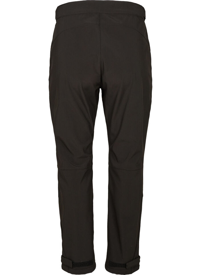 Softshell bukser med justerbar velcro, Sort, Packshot image number 1