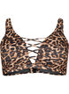 Leoprintet bikini bh med stringdetalje, Autentic Leopard, Packshot image number 0