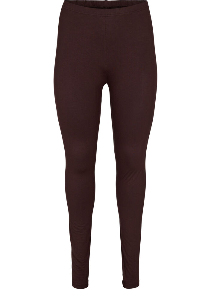 Basis leggings i viskose, Brun, Packshot image number 0