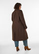 Frakke i uldblanding med revers og knapper, Brun, Model image number 2