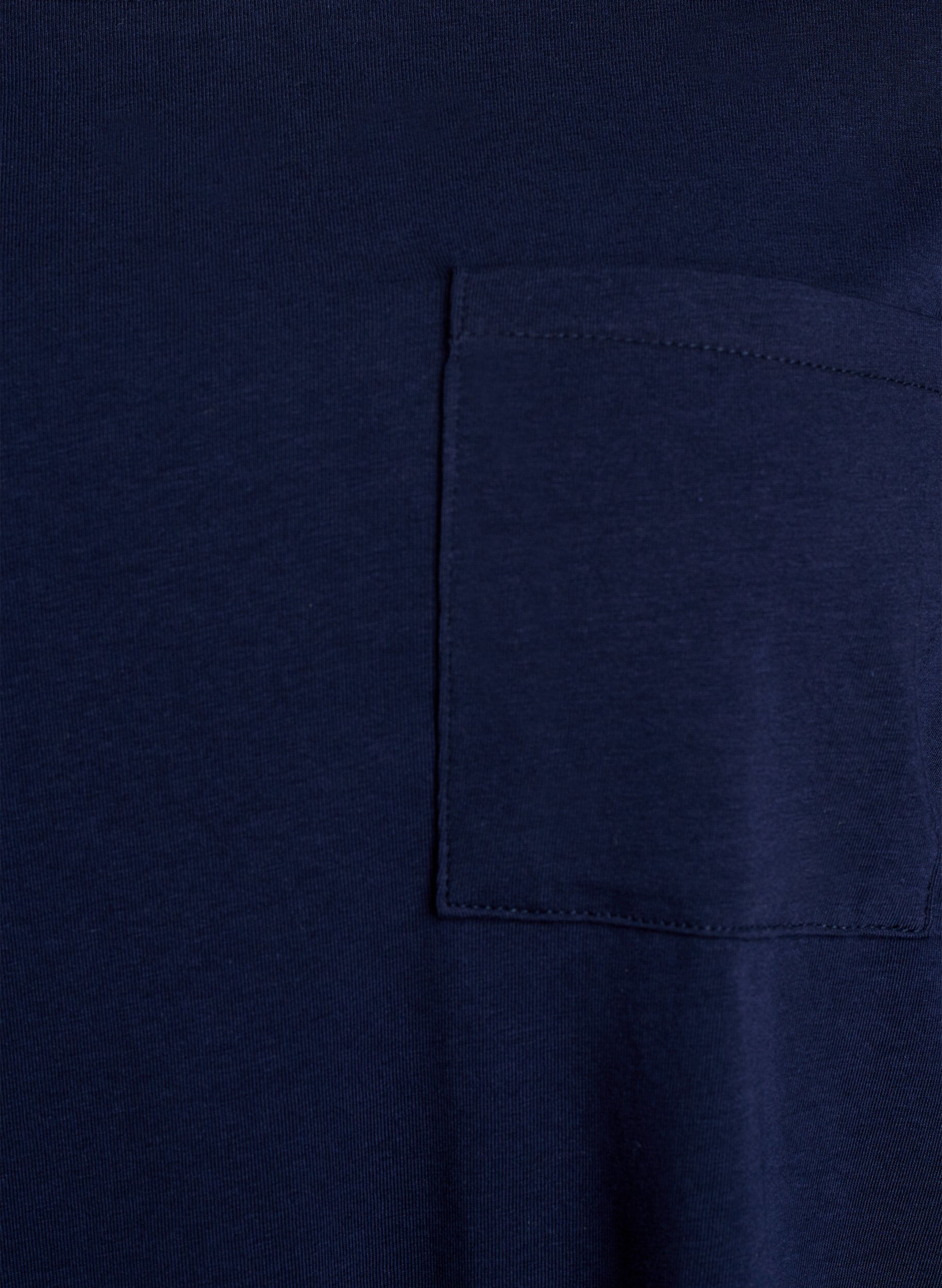 Zizzi Lang&aelig;rmet natbluse i bl&oslash;d bomuldsjersey, Bl&aring;, Packshot image number 2