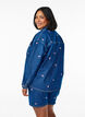 Denim shorts med broderede blomster, Bl&aring;, Model image number 2