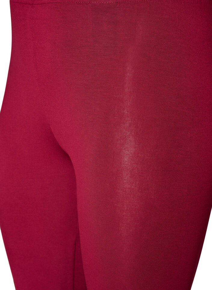 Basis leggings i viskose, R&oslash;d, Packshot image number 2