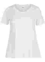Ensfarvet basis t-shirt i bomuld, Bright White