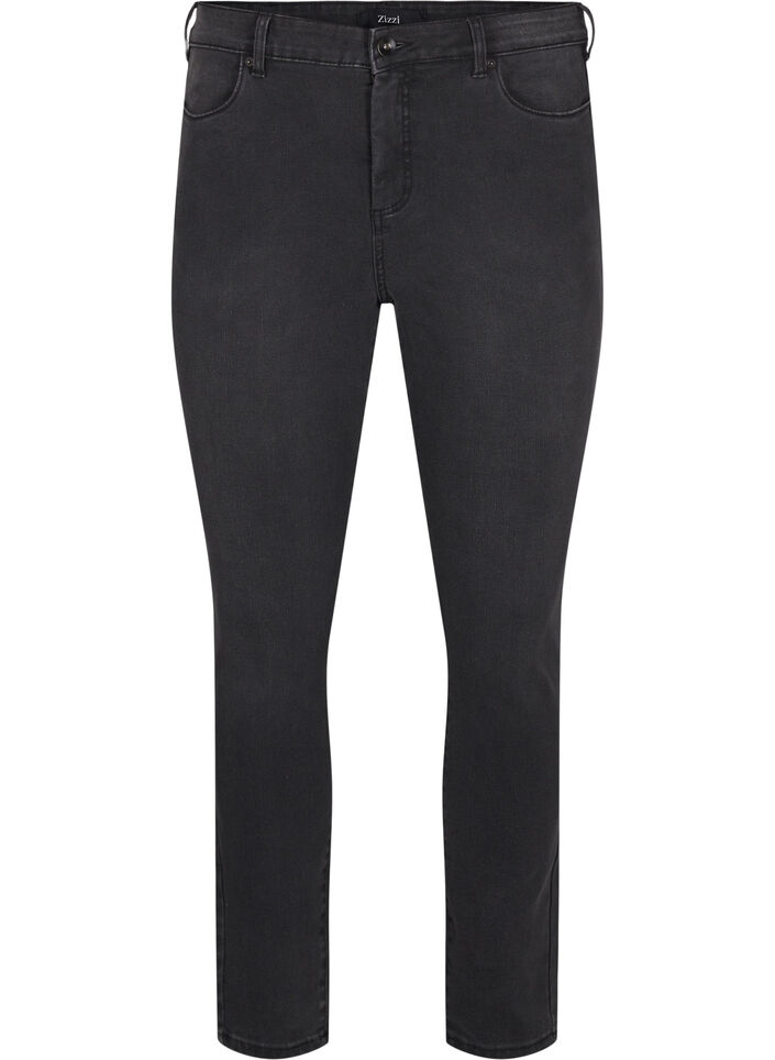 Amy jeans med høj talje og super slim fit, Grå, Packshot image number 0