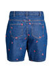 Denim shorts med broderede jordb&aelig;r, Bl&aring;, Packshot image number 1