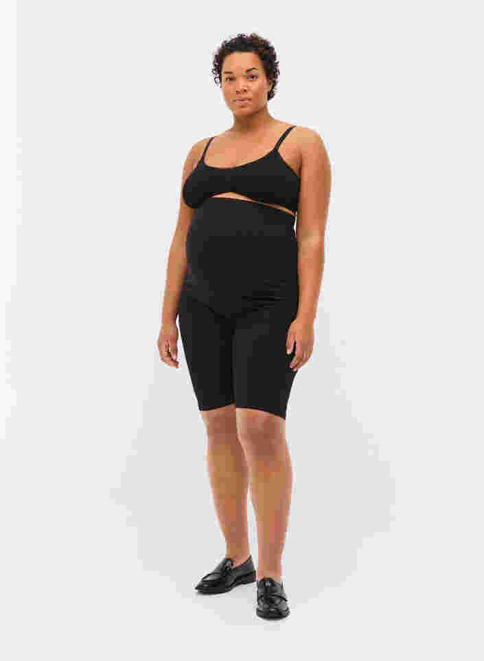 Tætsiddende graviditets shorts, Black, Model
