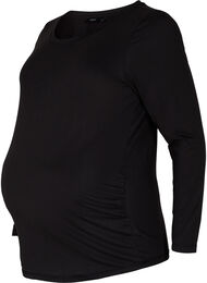 Basis graviditets bluse med lange ærmer, Black