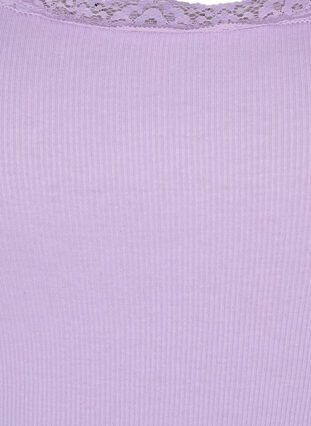 Top med blondekant, Lavender, Packshot image number 2