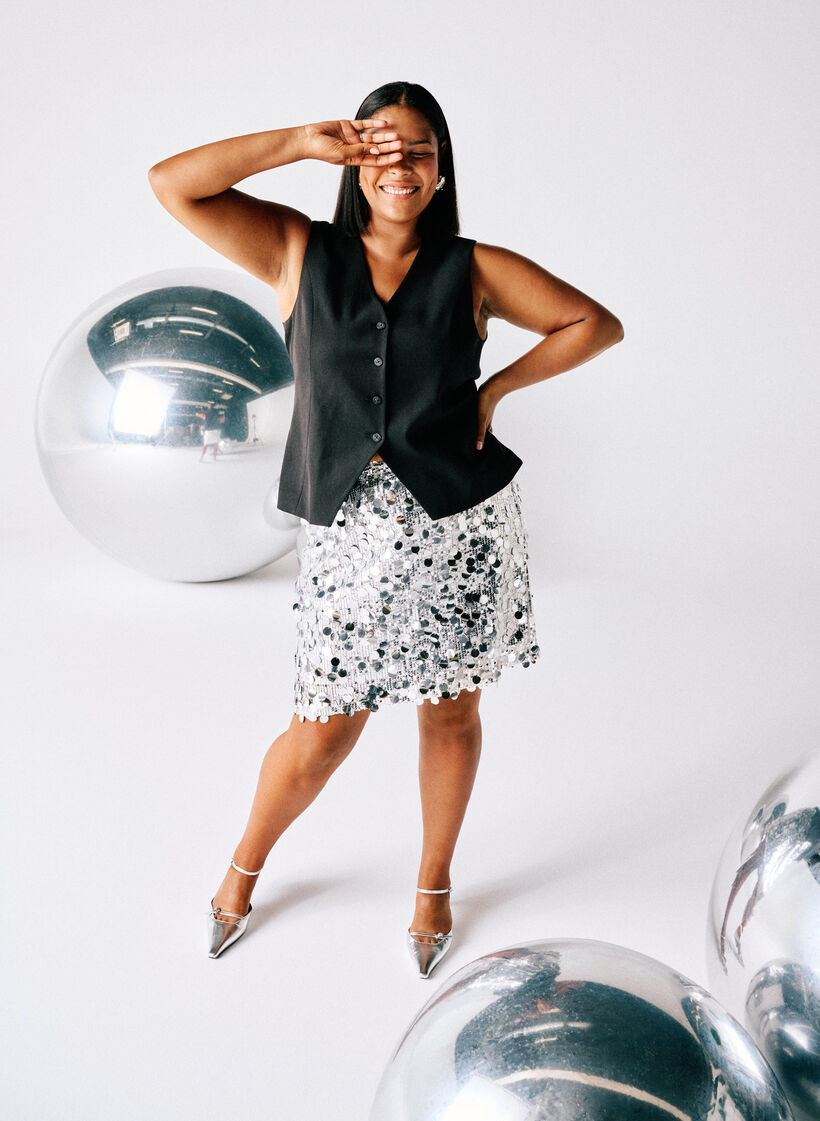 Habitvest med knaplukning, Sort, Image image number 0