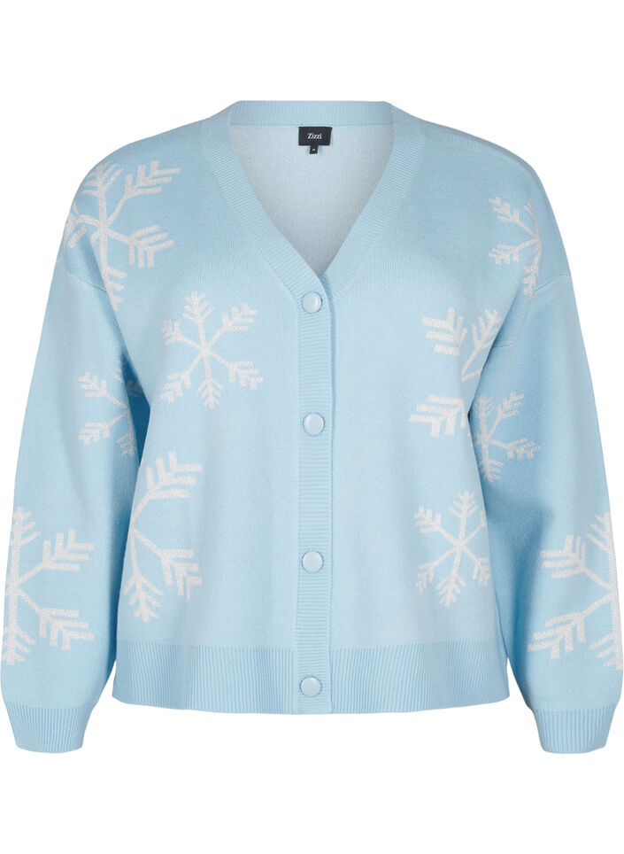 Jule strik cardigan, Cerulean Comb, Packshot image number 0