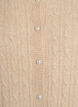 Cardigan med kabelstrik og perleknapper, Beige, Packshot image number 2