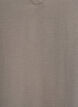 Bluse med smock manchetter og V-udsk&aelig;ring, Beige, Packshot image number 2