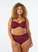 Trusser med mesh og broderede blondekanter, R&oslash;d, Model image number 0