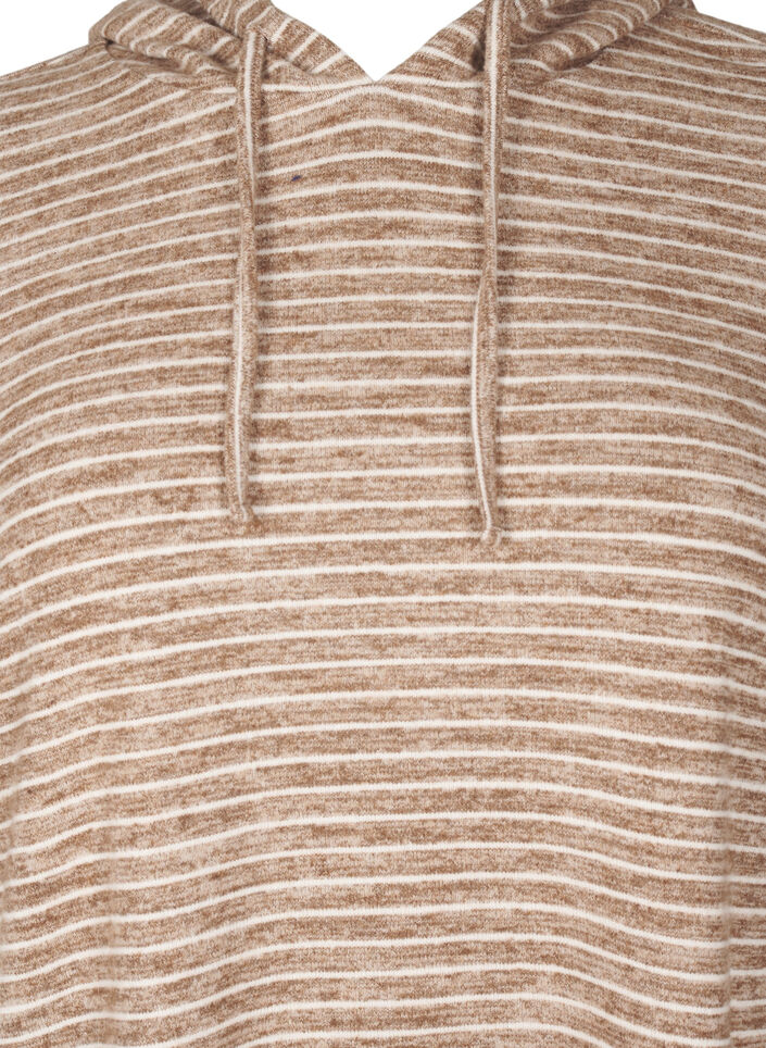 Løs hættetrøje med striber, Fondue Fudge, Packshot image number 2