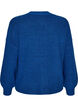 Ribstrikket cardigan med knapper, Bl&aring;, Packshot image number 1