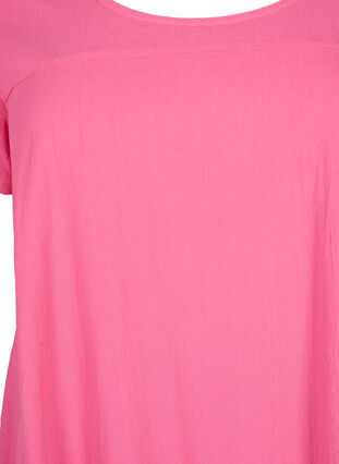 Kortærmet kjole i bomuld , Shocking Pink, Packshot image number 2