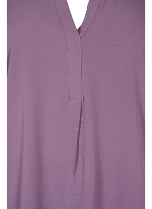 Kortærmet bluse med v-udskæring , Vintage Violet, Packshot image number 2