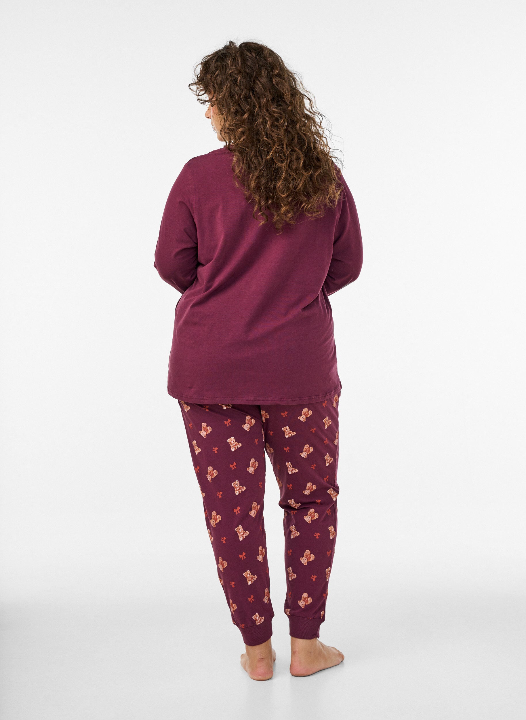 ZizziNatbukser med print, R&oslash;d, Model image number 2