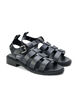 Wide fit - Læder sandal, Sort, Packshot image number 1