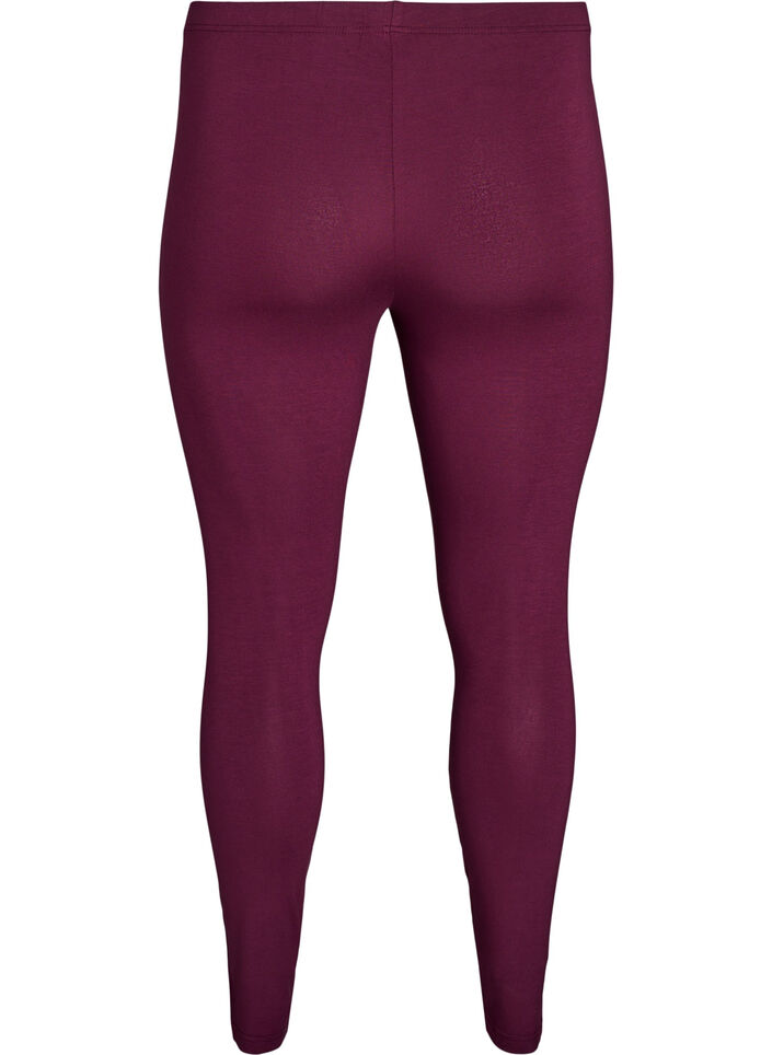 Basis leggings i viskose, M&oslash;rk Bordeaux, Packshot image number 1