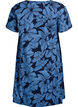 Kort a-shape kjole med blomsterprint, Bl&aring;, Packshot image number 1