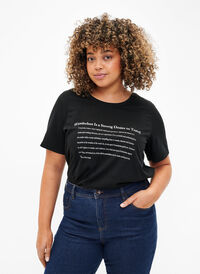 FLASH - T-shirt med motiv, Black Wanderlust, Model