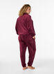 L&oslash;se bukser i velour, R&oslash;d, Model image number 1