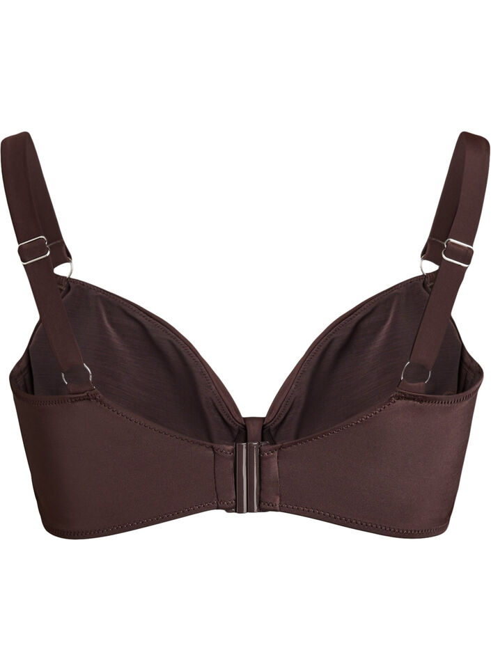 Bikini b&oslash;jle bh med draperinger, Brun, Packshot image number 1