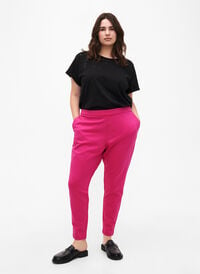 Cropped bukser med lommer, Raspberry Sorbet, Model