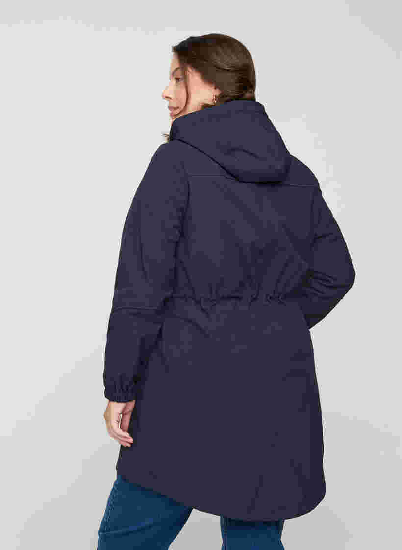 Softshell jakke med hætte, Night Sky solid, Model image number 2