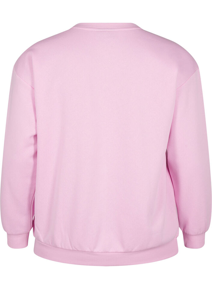 Sweatshirt med frontmotiv, Lyser&oslash;d, Packshot image number 1
