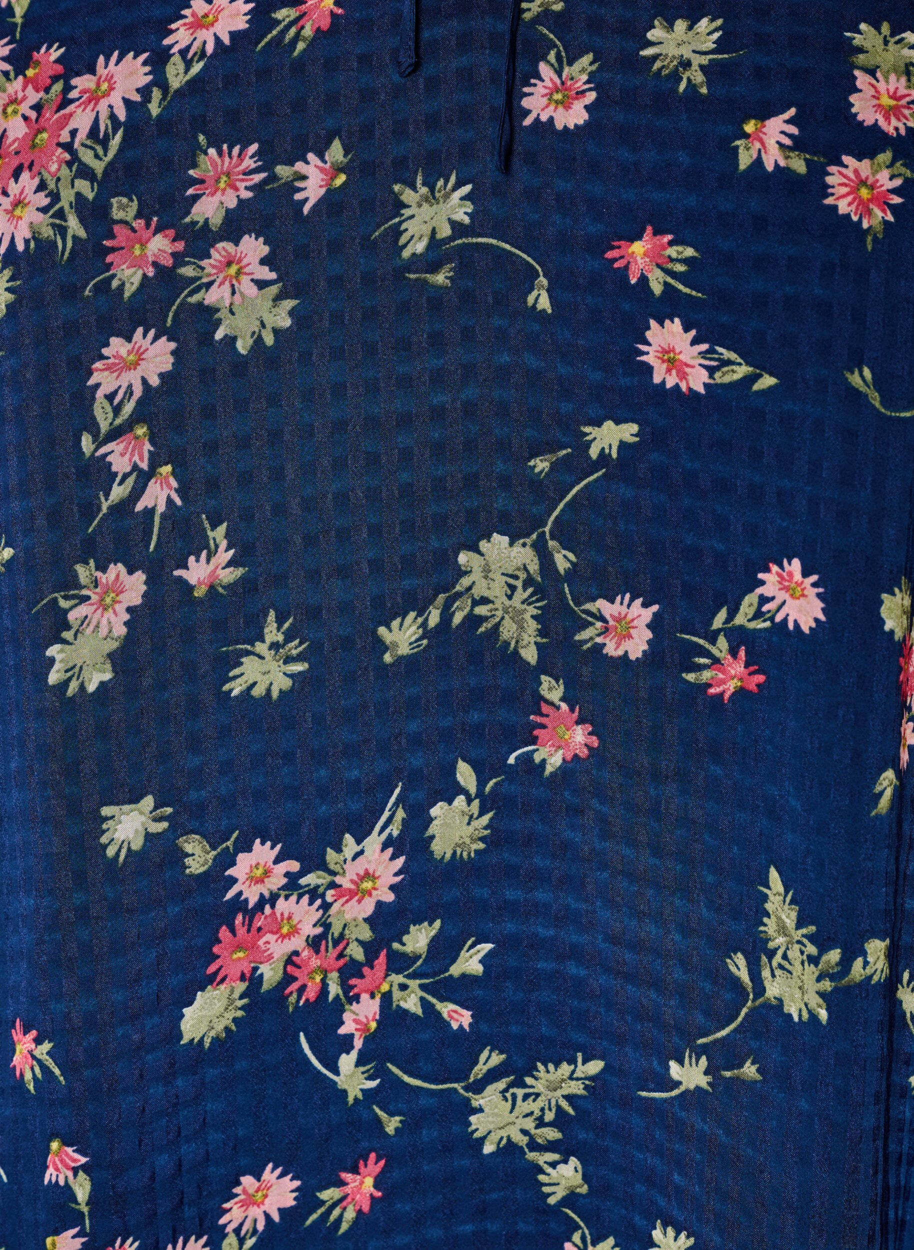 ZizziTunika med blomsterprint og A-form, Bl&aring;, Packshot image number 2