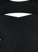 Cut-out bluse med lange ærmer, Black, Packshot image number 2