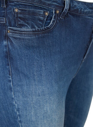 Ekstra slim Nille jeans med høj talje, Dark blue denim, Packshot image number 2