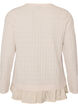 Struktureret bluse med fl&aelig;sekant, Vanilla, Packshot image number 1