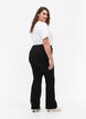 H&oslash;jtaljede jeans med bootcut, Sort, Model image number 1