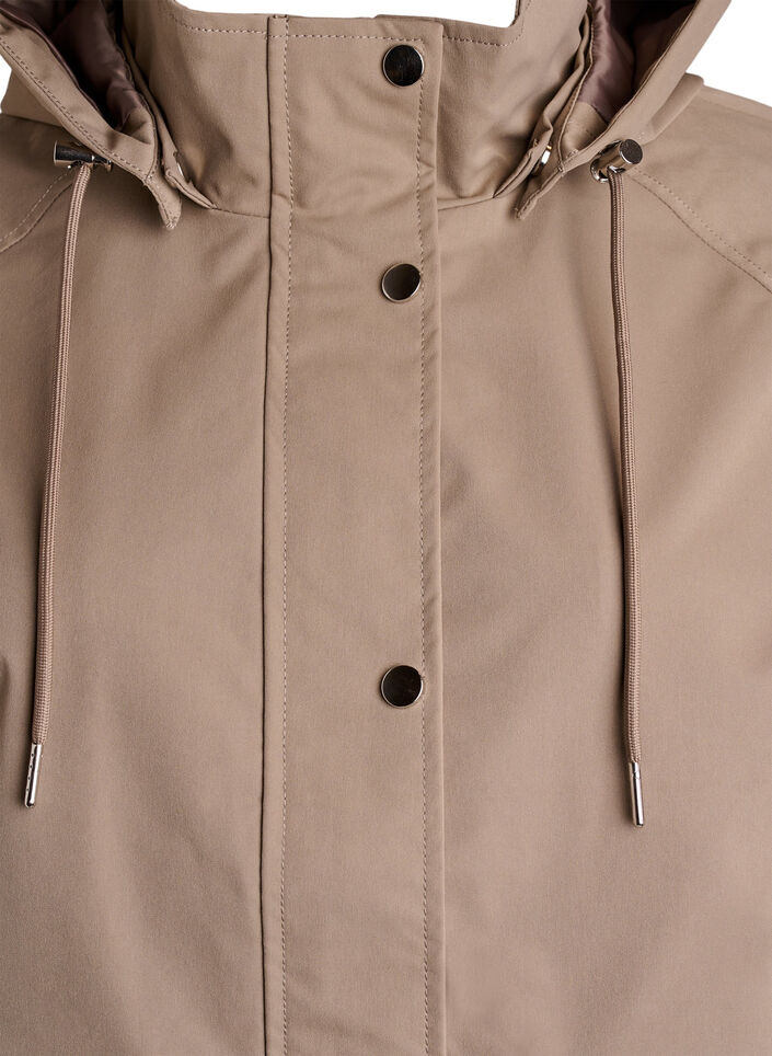 Kort for&aring;rsjakke med aftagelig h&aelig;tte, Beige, Packshot image number 2