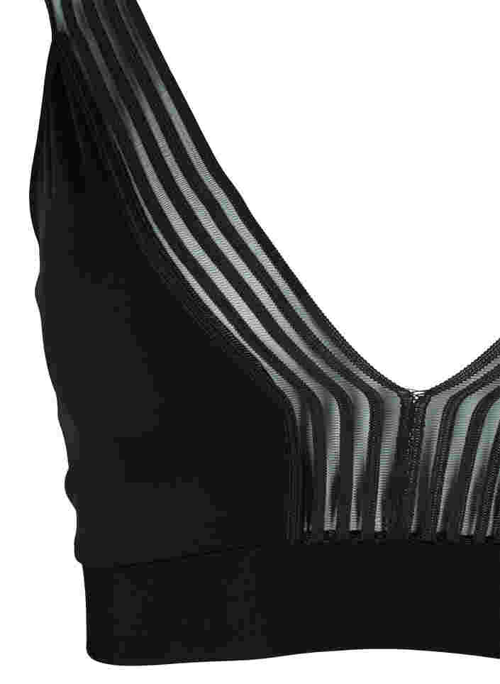 Bikini top med mesh , Black, Packshot image number 2