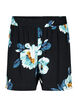 Løstsiddende shorts i viskose, Black Big Flower, Packshot image number 0