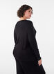 Natbluse i viskose med lange &aelig;rmer, Sort, Model image number 2
