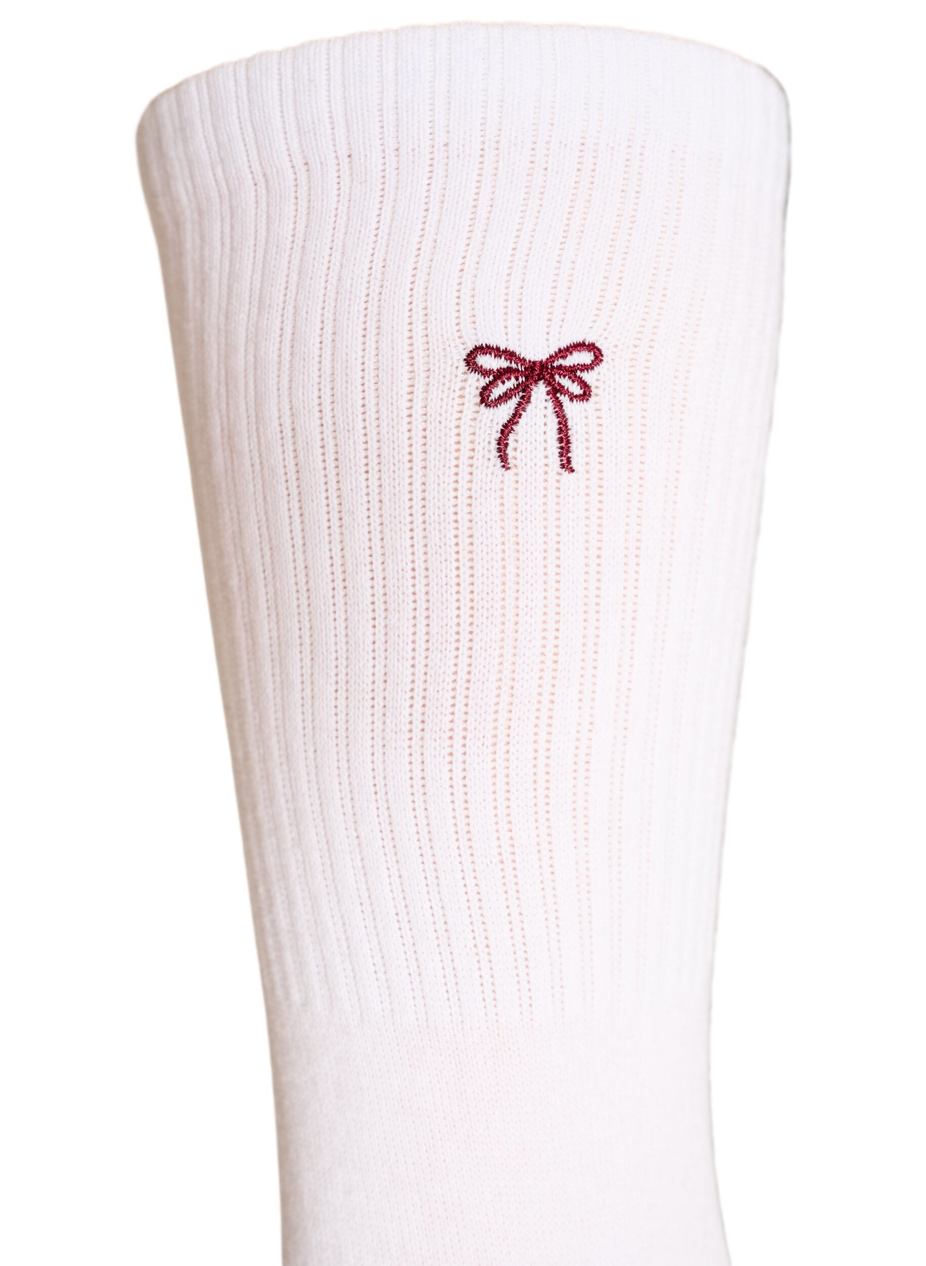 ZizziBomuldsstr&oslash;mper med motiv, Hvid, Packshot image number 2