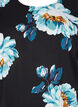 Kortærmet viskose bluse med blomsterprint, Black Big Flower, Packshot image number 2