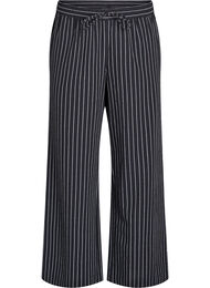 L&oslash;se bukser med h&oslash;j talje og lommer, Sort