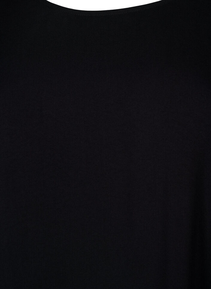 FLASH - Kjole i viskose med skæring, Sort, Packshot image number 2