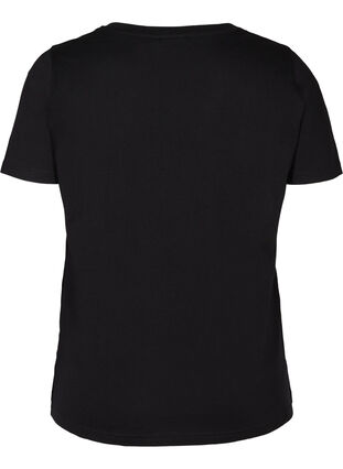 Kortærmet t-shirt med print, Black, Packshot image number 1