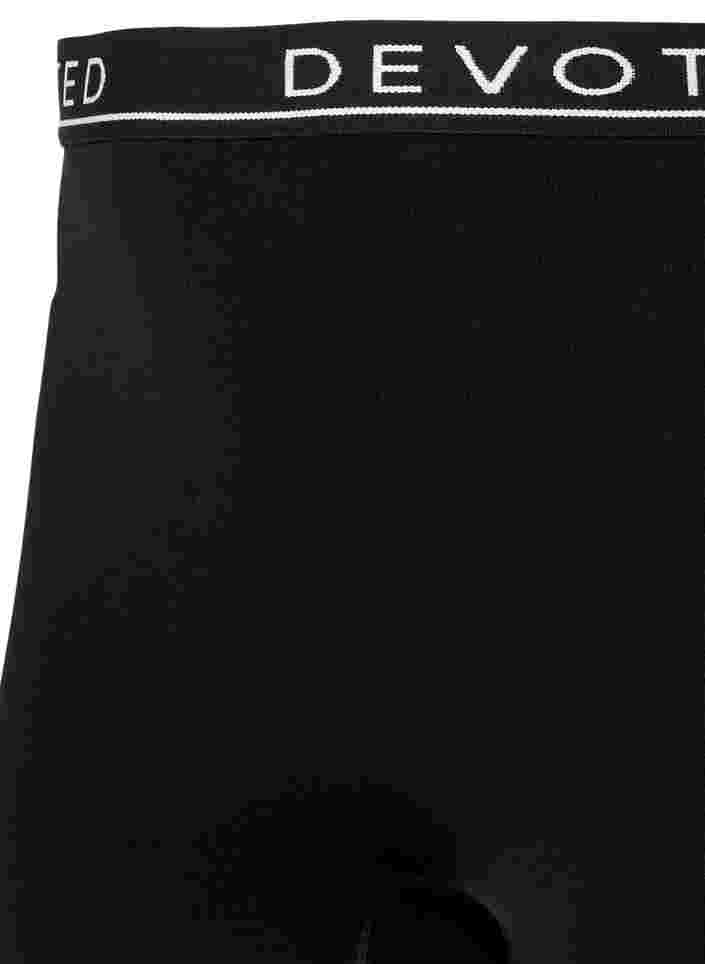 Seamless shorts med tekstprint, Black, Packshot image number 2